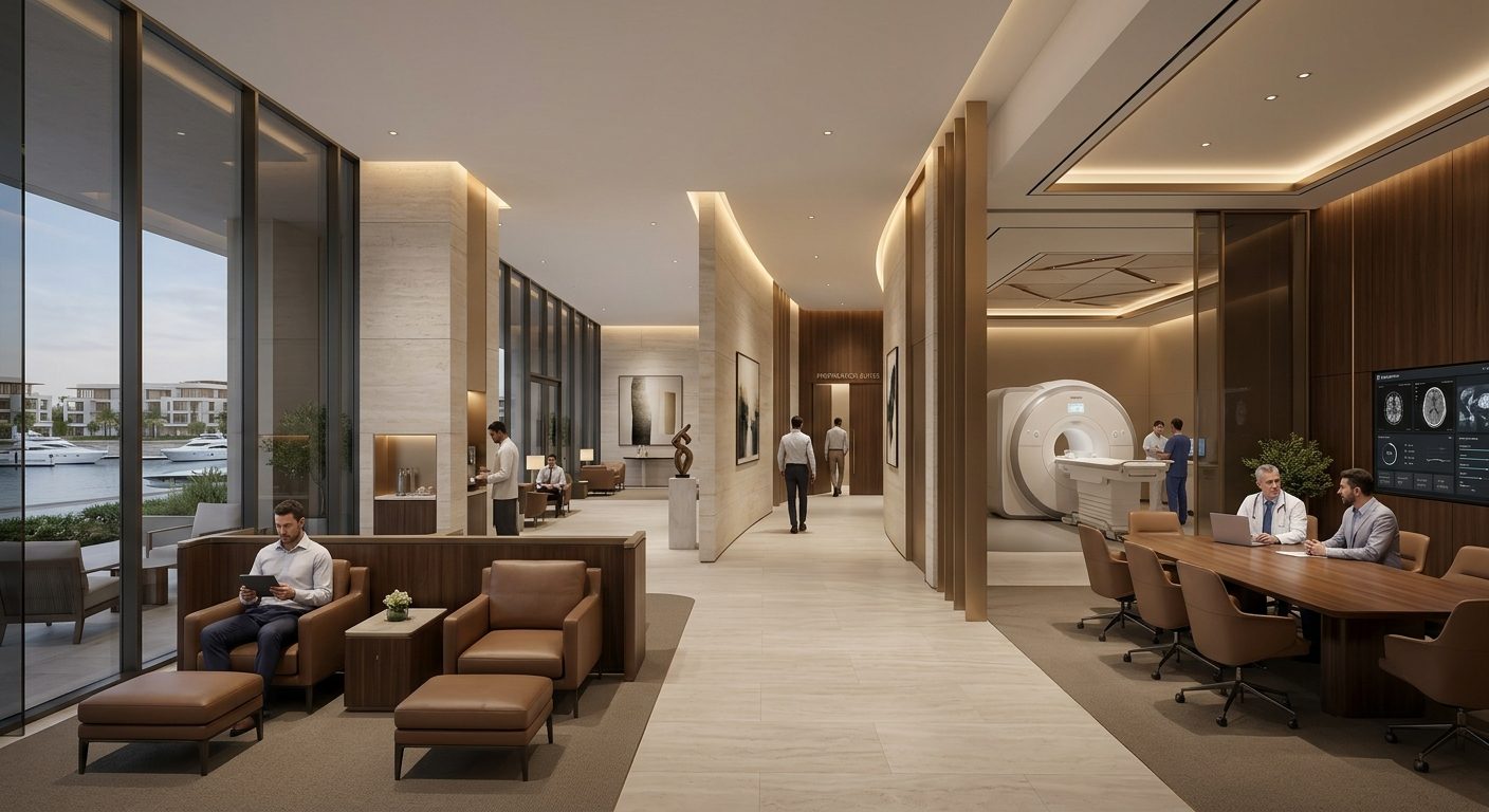 Hospitality-led imaging centre with lounge and MRI suite